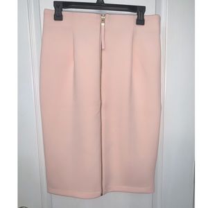 Catherine Malandrino Size 8 Pale Pink Pencil Skirt